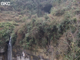 Entrée de la résurgence perchée de Dadongpiandong - 大洞偏洞 - (Suiyang 绥阳, Zunyi Shi 遵义市, Guizhou 贵州省, Chine)