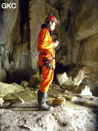 Topographie dans la Grotte de Hetaopingdong - 核桃坪洞 (Wenquan, Suiyang 绥阳, Zunyi Shi 遵义市, Guizhou 贵州省, Chine)