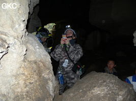 Topographie dans la Grotte de Hetaopingdong - 核桃坪洞 (Wenquan, Suiyang 绥阳, Zunyi Shi 遵义市, Guizhou 贵州省, Chine)