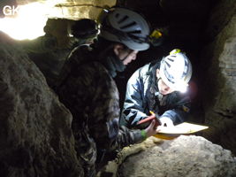 Topographie dans la Grotte de Hetaopingdong - 核桃坪洞 (Wenquan, Suiyang 绥阳, Zunyi Shi 遵义市, Guizhou 贵州省, Chine)