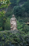 La statue de Xu Xiake à l'entrée du site de la grotte de Biyun Dong (Panxian, Guizhou)