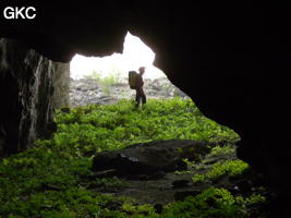 Petit diverticule comme un jardin japonais dans la grotte de Laoyingwodong - 老鹰窝洞 (Santang 三塘, Zhijin 织金, Bijie Diqu 毕节地区, Guizhou 贵州省, Chine)