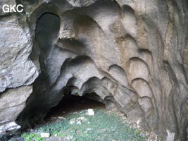 Coupoles de corrosion dans la grotte de Laoyingwodong - 老鹰窝洞 (Santang 三塘, Zhijin 织金, Bijie Diqu 毕节地区, Guizhou 贵州省, Chine)