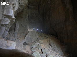 La galerie du monolithe, grotte de Houzidong 猴子洞 (Santang 三塘, Zhijin 织金, Bijie Diqu 毕节地区, Guizhou 贵州省, Chine)