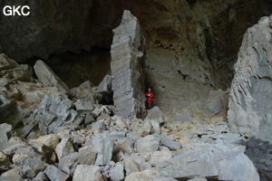 La galerie du monolithe, grotte de Houzidong 猴子洞  (Santang 三塘, Zhijin 织金, Bijie Diqu 毕节地区, Guizhou 贵州省, Chine)