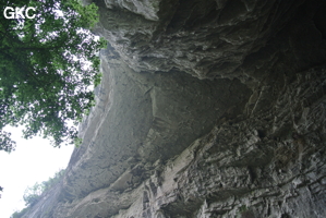 Encorbellements dans le porche d'entrée de la grotte-perte de Laoyingyan - 老鹰 (Santang 三塘, Zhijin 织金, Bijie Diqu 毕节地区, Guizhou 贵州省, Chine)