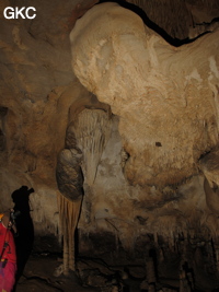 Disques dans la grotte de Shuidong 水洞  (Qiannan 黔南, Pingtang 平塘, Guizhou 贵州省, Chine).