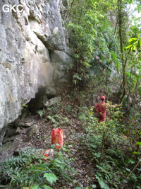 La petite entrée nord de Zhulingdong 竹林洞 (Guizhou 贵州省, Qiannan 黔南, Pingtang 平塘).