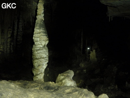 Salagmites dans la grotte de Shuidong 水洞 (Qiannan 黔南, Pingtang 平塘, Guizhou 贵州省, Chine).
