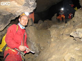 Séance équipement et progression verticale durant le stage de formation. Grotte de Shanwangdong 山王洞 - réseau de Shuanghedongqun 双河洞 - (Suiyang 绥阳, Zunyi Shi 遵义市, Guizhou 贵州省, Chine 中国)