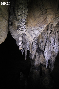 Stalactites, Grotte de Shanwangdong 山王洞 - réseau de Shuanghedongqun 双河洞 - (Suiyang 绥阳, Zunyi Shi 遵义市, Guizhou 贵州省, Chine 中国)