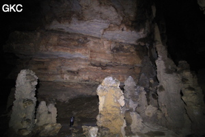 Stalagmites dans la Grotte de Dafengdong 大风洞 - réseau de Shuanghedongqun 双河洞 - (Suiyang 绥阳,  Zunyi Shi 遵义市, Guizhou 贵州省)