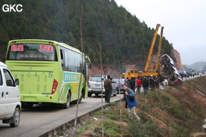 Accident de car quelque part sur la route entre Guiyang et Songtao. (Guizhou)