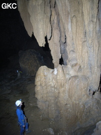 Concrétions dans la grotte de Dadong 大洞 (Wenquan, Suiyang 绥阳, Zunyi, 遵义市 Guizhou 贵州省)