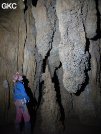 Concrétions dans la grotte de Dadong 大洞 (Wenquan, Suiyang 绥阳, Zunyi, 遵义市 Guizhou 贵州省)