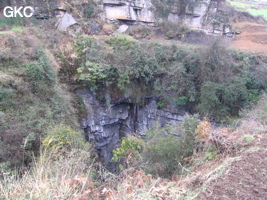 Remontée du puits d'entrée de 155 mètres du gouffre de Xiaokengyan 消坑岩 .(Banzhu, Zheng'an 正安, Zunyi, Guizhou)