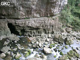 Grotte de Wengdaxiadong 翁达下洞 (Xiantang 羡塘镇, Huishui 惠水, Guizhou 贵州省, Qiannan 黔南, Chine 中国).