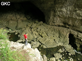 Grotte de Wengdaxiadong 翁达下洞 (Xiantang 羡塘镇, Huishui 惠水, Guizhou 贵州省, Qiannan 黔南, Chine 中国).