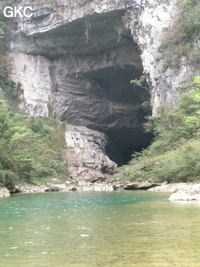 Grotte de Wengdaxiadong 翁达下洞 (Xiantang 羡塘镇, Huishui 惠水, Guizhou 贵州省, Qiannan 黔南, Chine 中国).