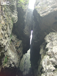 Puits d'entrée de la grotte de Xiangshuidong 响水洞 (Fuyan 桴焉, Zheng'an 正安, Zunyi Shi 遵义市, Guizhou 贵州省, Chine)