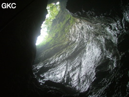 Le puits d'entrée de la Grotte de Laoyingdong 老鹰洞 (Suiyang 绥阳, Zunyi 遵义市, Guizhou 贵州省, Chine 中国).