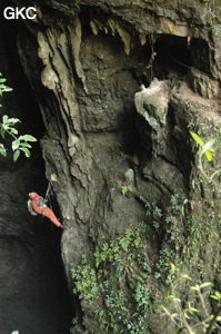 Grotte de Laoyingdong 老鹰洞 (Suiyang 绥阳, Zunyi 遵义市, Guizhou 贵州省, Chine 中国).