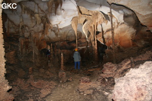 Grotte résurgence de Yanzidong 燕子洞 (Xiantang 羡塘镇, Huishui 惠水, Guizhou 贵州省, Qiannan 黔南, Chine 中国).