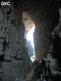 Grotte tunnel de Fuxidong  伏屣洞 (Xiantang 羡塘镇, Huishui 惠水, Guizhou 贵州省, Qiannan 黔南, Chine 中国).