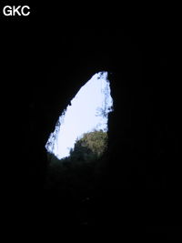 Grotte tunnel de Fuxidong  伏屣洞 (Xiantang 羡塘镇, Huishui 惠水, Guizhou 贵州省, Qiannan 黔南, Chine 中国).