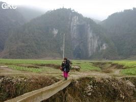 Le porche d'entrée de Dadong 大洞, ouverture béante sur la bordure nord du poljé de Rangshuiba. (Suiyang 绥阳, Zunyi 遵义市, Guizhou 贵州省, Chine).